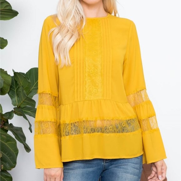 BOHO DOLLZ Yellow Blouse - Picture 4 of 7